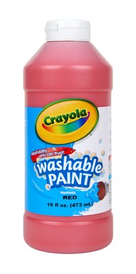 Crayola Washable Paints, Red, 16 oz. (54-2016-038)