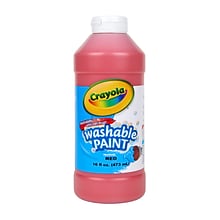 Crayola Washable Paints, Red, 16 oz. (54-2016-038)