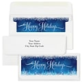 Custom 6-1/2 x 2-7/8 Happy Holidays Currency Envelopes, Printed, Smooth, 25/Pack