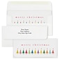Custom 6-1/2" x 2-7/8" Colorful Merry Christmas Currency Envelopes, Printed, Smooth, 25/Pack