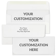 Custom 6-1/2 X 2-7/8 Currency Envelopes, Printed, White Smooth 28#