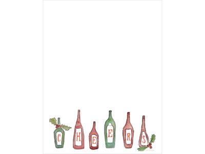 Great Papers! Cheers Holiday Letterhead, Multicolor, 80/Pack (2020123)
