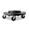 Rubbermaid Brute Plastic Quiet Dolly, 30 Gallons, Black (FG264043BLA)