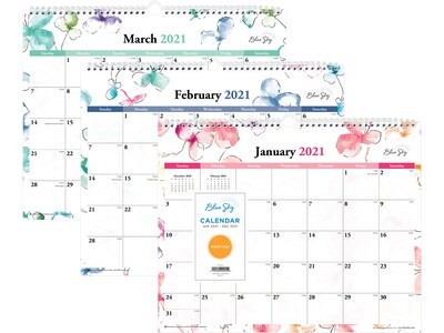 2021 Blue Sky 12 x 15 Wall Calendar, Lindley, Multicolor (117888-21)