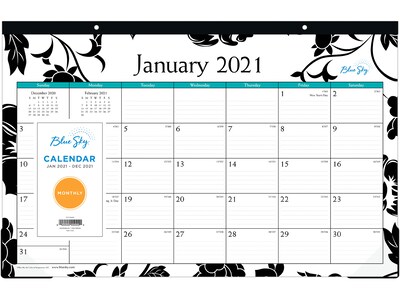 2021 Blue Sky 11 x 17 Desk Pad Calendar, Barcelona, Multicolor (100020-21)