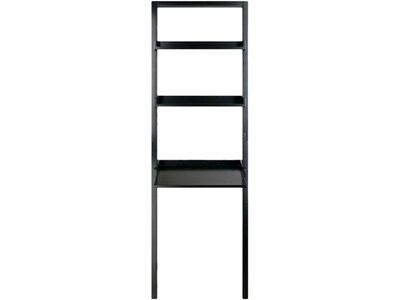 Winsome Bellamy 3-Shelf 69"H Leaning Bookcase, Black (29323)