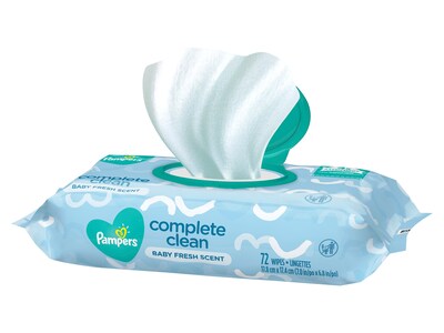 Pampers Complete Clean Fresh Scent Baby Wipes, 72/Pack (75536)