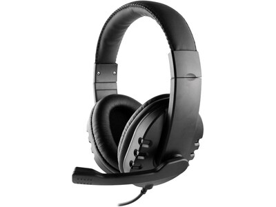 OTM Essentials Stereo Computer Headset, Over-the-Head, Black (OB-AOK)