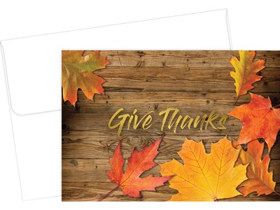 Great Papers! Give Thanks Matte Personal Thank You Notecard, Multicolor, 50/Pack (2020113)