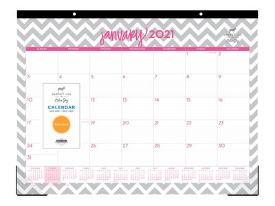 21 Blue Sky 17 X 22 Desk Pad Calendar Dabney Lee Ollie Multicolor 21 Quill Com