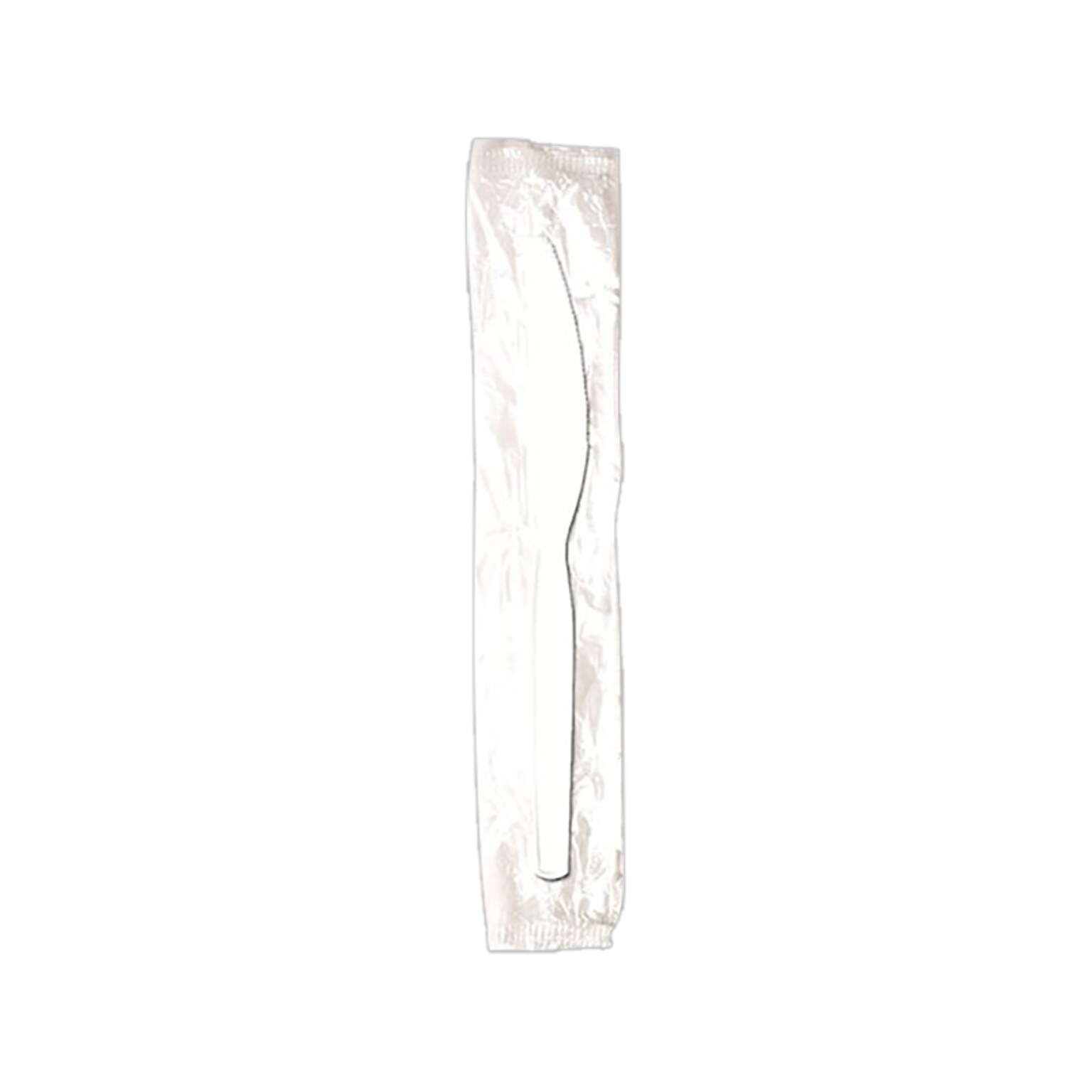 Dixie Individually Wrapped Polystyrene Knife, Medium-Weight, White, 1000/Carton (KM23C7)