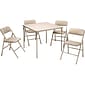 Cosco Folding Table and Chair Set, 34" x 34", Tan (14551WHD1E)