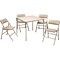 Cosco Folding Table and Chair Set, 34 x 34, Tan (14551WHD1E)