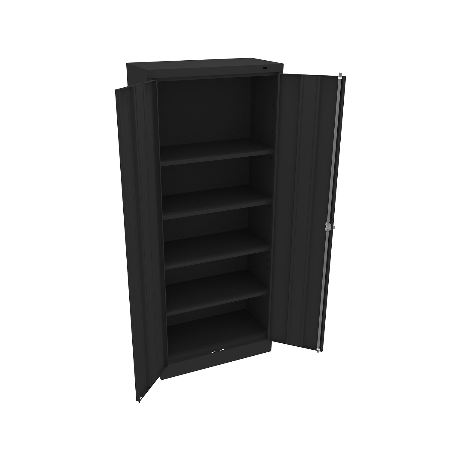 Tennsco Standard 72H Steel Storage Cabinet with 5 Shelves, Black (7215-BLK)