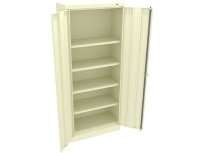 Tennsco Standard 72 Steel Storage Cabinet with 5 Shelves, Champagne/Putty (7215AMZ-CPY)