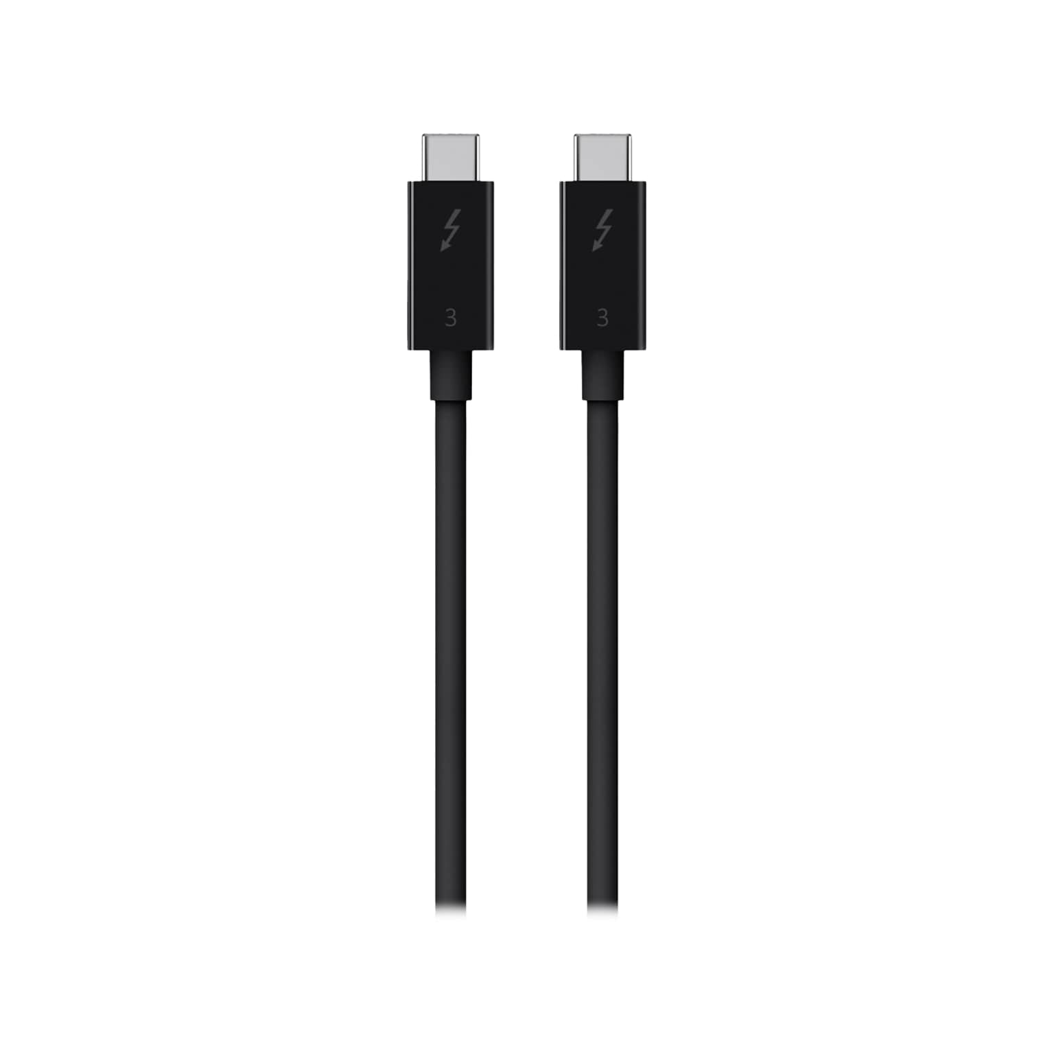 Belkin 2.6 USB Thunderbolt 3 USB-C to USB-C Cable, Black (F2CD084BT0.8MBK)