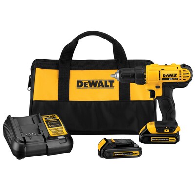 DeWalt 20V MAX Lithium-Ion 1/2 in. Compact Drill Driver Kit (DWLDCD771C2)