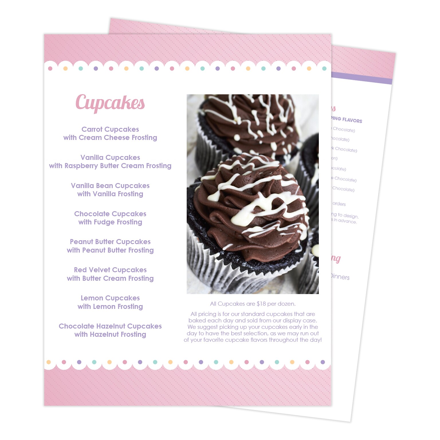 Custom Full Color Menus, 6 mil. Sanitizable Synthetic Stock, 8-1/2 x 11 Flat, 2-sided