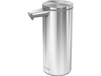 simplehuman Automatic Hand Soap / Sanitizer Dispenser, 266mL., Brushed Steel (ST1043)