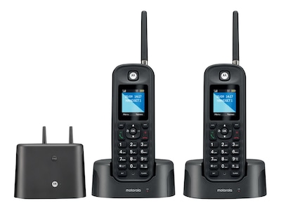 Motorola O2 Series 2-Handset Cordless Telephone, Black   (O212)