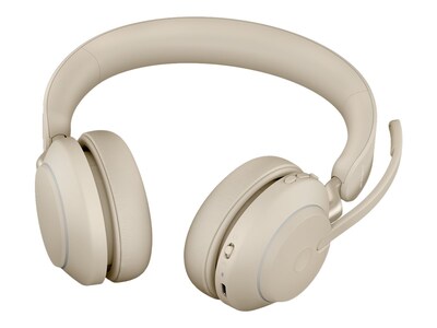 Jabra Evolve2 65 UC Stereo Wireless Noise Canceling Headset, Over-the-Head, Beige (26599-989-898)