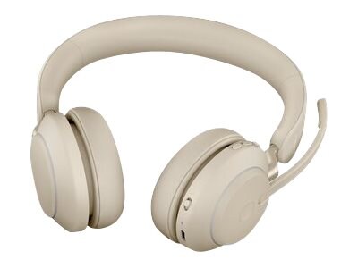 Jabra Evolve2 65 UC Stereo Wireless Noise Canceling Headset, Over-the-Head, Beige (26599-989-898)