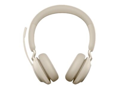 Jabra Evolve2 65 UC Stereo Wireless Noise Canceling Headset, Over-the-Head, Beige (26599-989-898)