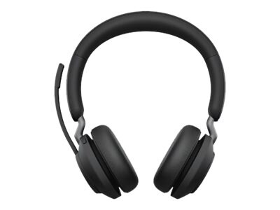 jabra Evolve2 65 MS Stereo USB-A Noise Canceling Bluetooth Stereo Computer Headset, MT Certified, Black (26599-999-989)