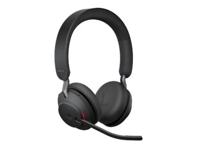 jabra Evolve2 65 MS Stereo USB-A Noise Canceling Bluetooth Stereo Computer Headset, MT Certified, Black (26599-999-989)