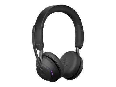 jabra Evolve2 65 MS Stereo USB-A Noise Canceling Bluetooth Stereo Computer Headset, MT Certified, Black (26599-999-989)