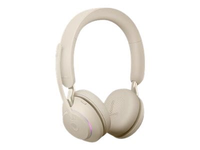 Jabra Evolve2 65 MS Stereo Wireless Noise Canceling Headset, Over-the-Head, Beige (26599-999-898)