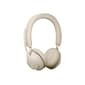 Jabra Evolve2 65 UC Stereo Wireless Noise Canceling Headset, Over-the-Head, Beige (26599-989-998)