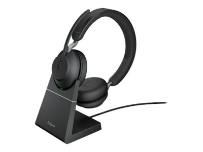 Jabra Evolve2 65 MS Stereo Wireless Noise Canceling Headset, Over-the-Head, Black (26599-999-889)