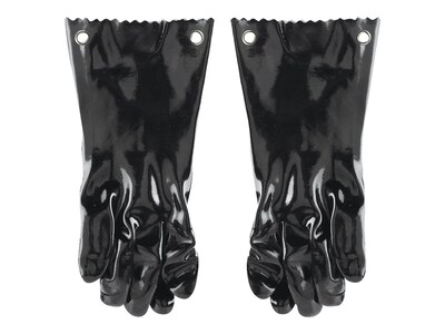 Mr. Bar-B-Q Insulated Barbecue Rubber Gloves, Black (40111Y)