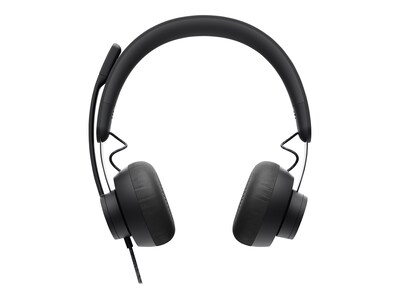 Logitech Zone Wired Noise Cancelling Stereo Computer Headset, Over-the-Head, Graphite (981-000871)