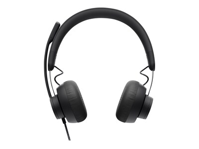 Logitech Zone Wired Noise Canceling Stereo Computer Headset, Over-the-Head, Graphite (981-000876)