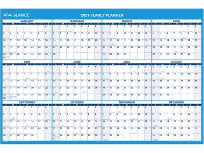 2021 AT-A-GLANCE 32 x 48 Wall Calendar, XL, Blue/Red/White (PM326-28-21)