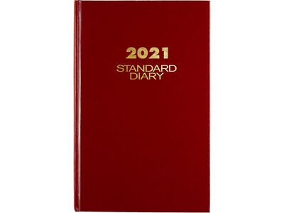 2021 AT-A-GLANCE 7.67 x 12.13 Planner, Standard Diary, Red (SD376-13-21)
