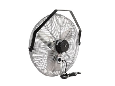 TPI Workstation 27" 3-Speed Wall Fan, Gray/Black (08540702)