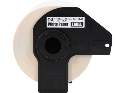 Brother DK-1247 Large Shipping Paper Labels, 6-4/10" x 4-7/100", Black on White, 180 Labels/Roll, 3 Rolls/Box (DK-12473PK)