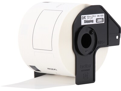 Brother DK-1202 Label Printer Labels, 2.4" x 3.9", White, Labels/Roll, 3 Rolls/Box (DK-12023PK)