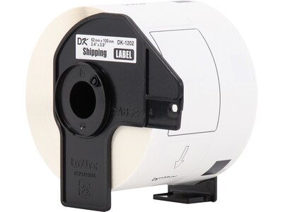 Brother DK-1202 Label Printer Labels, 2.4" x 3.9", White, Labels/Roll, 3 Rolls/Box (DK-12023PK)