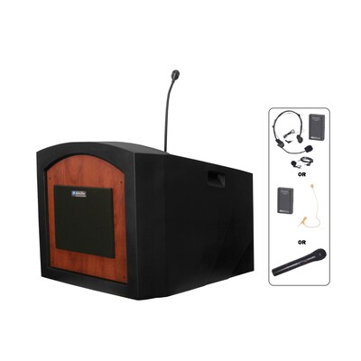 AmpliVox® SW3240 Wireless Pinnacle Table Top Lectern; Select Cherry