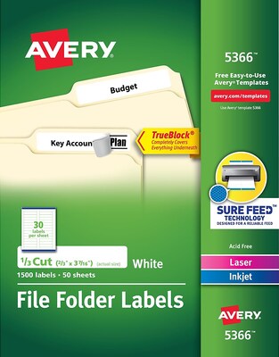 Avery 5366 (2/3" x 3 7/16)
